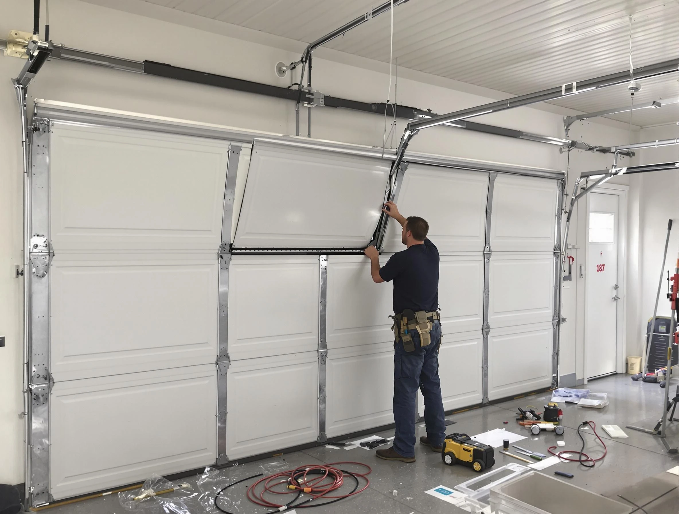 Garage Door Section Replacement in La Cienega