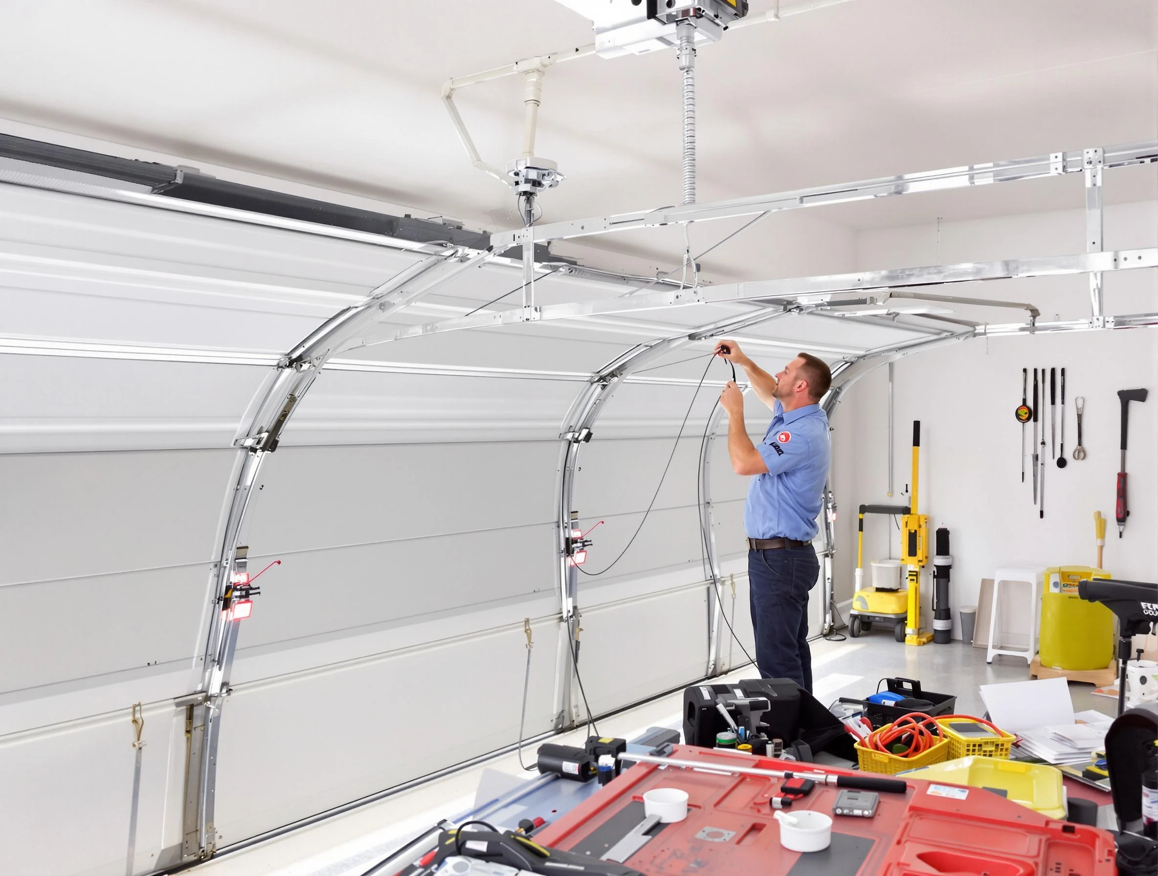 Garage door cable repair service by La Cienega Garage Door Repair in La Cienega