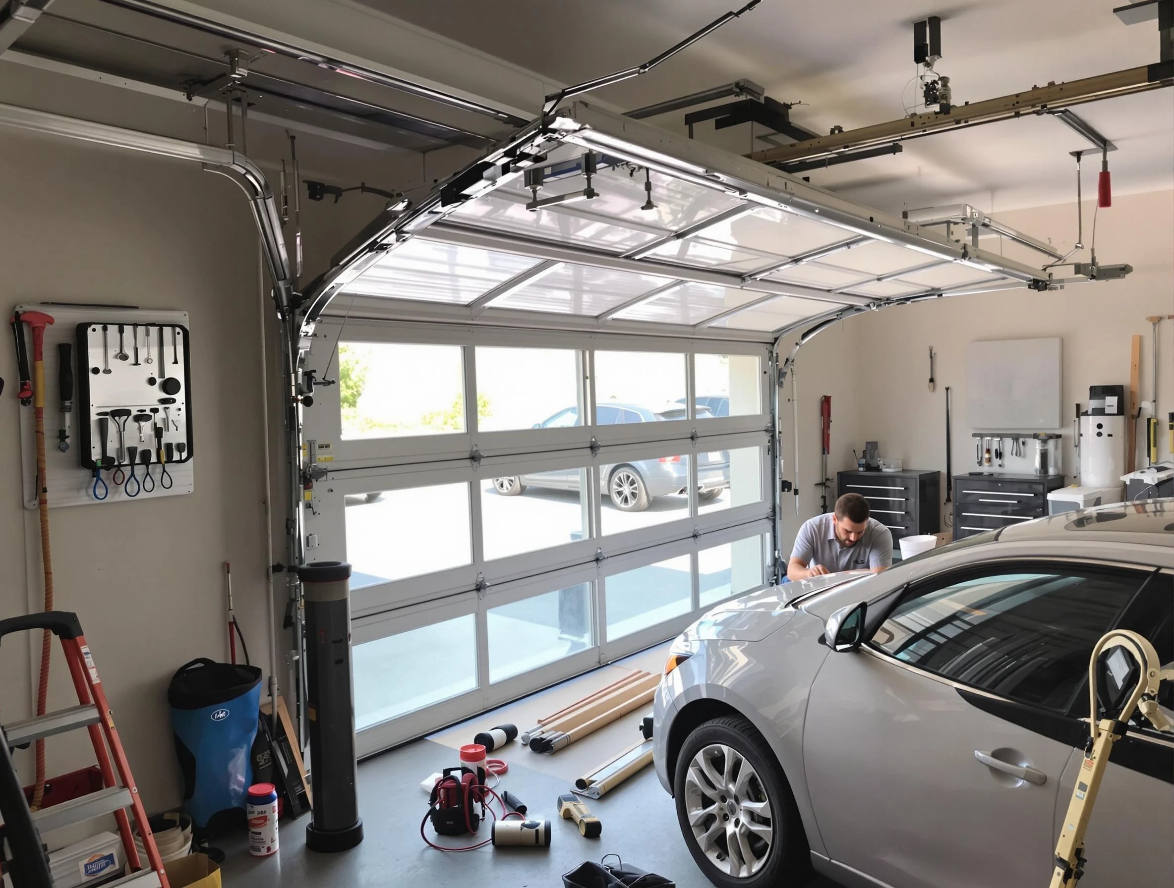 Garage door noise reduction service by La Cienega Garage Door Repair in La Cienega