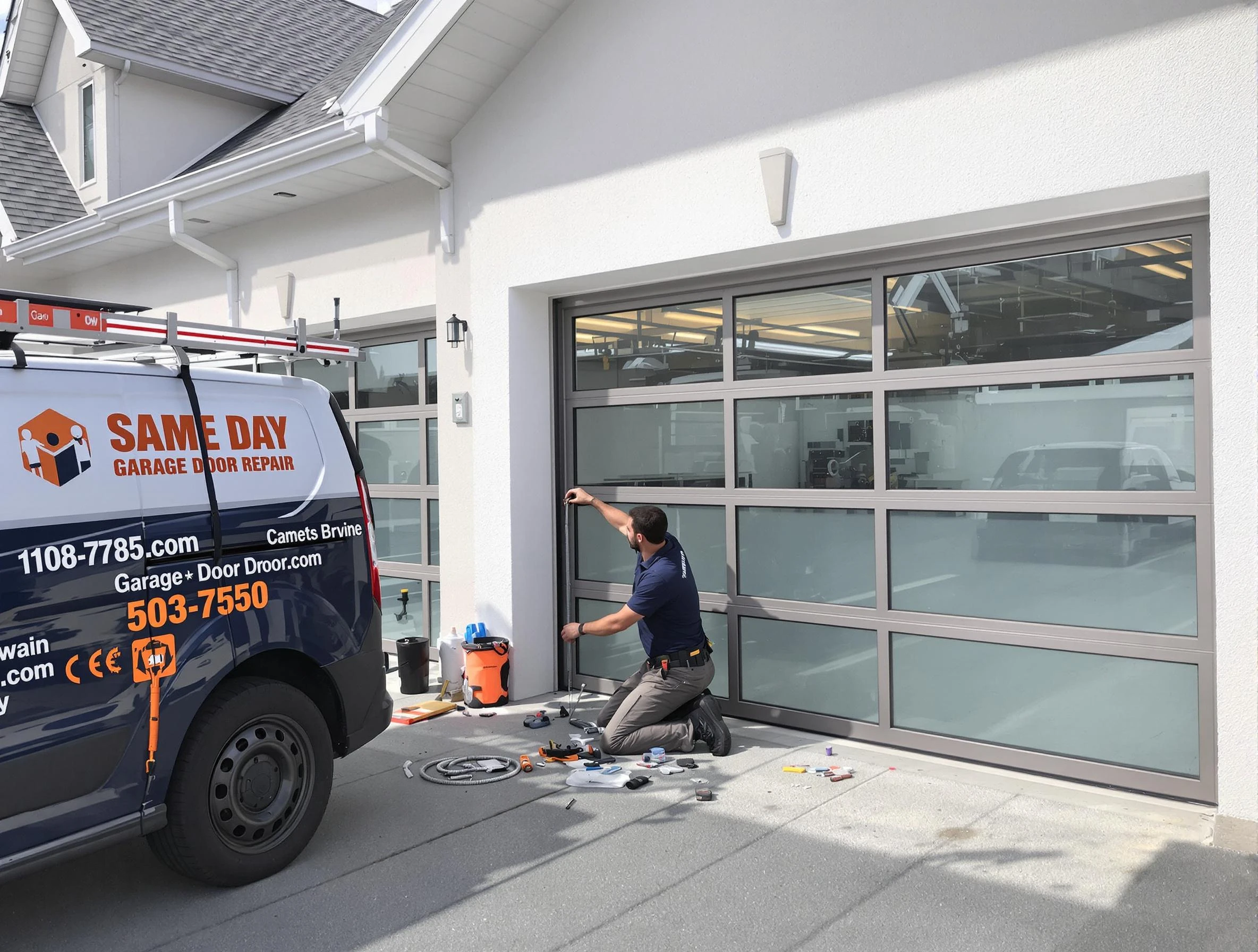 Same-day garage door repair service by La Cienega Garage Door Repair in La Cienega